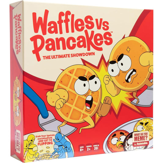 WHAT DO YOU MEME? Waffles vs Pancakes - Pancake Pile-Up Game - Family Game Night Game, WW4010