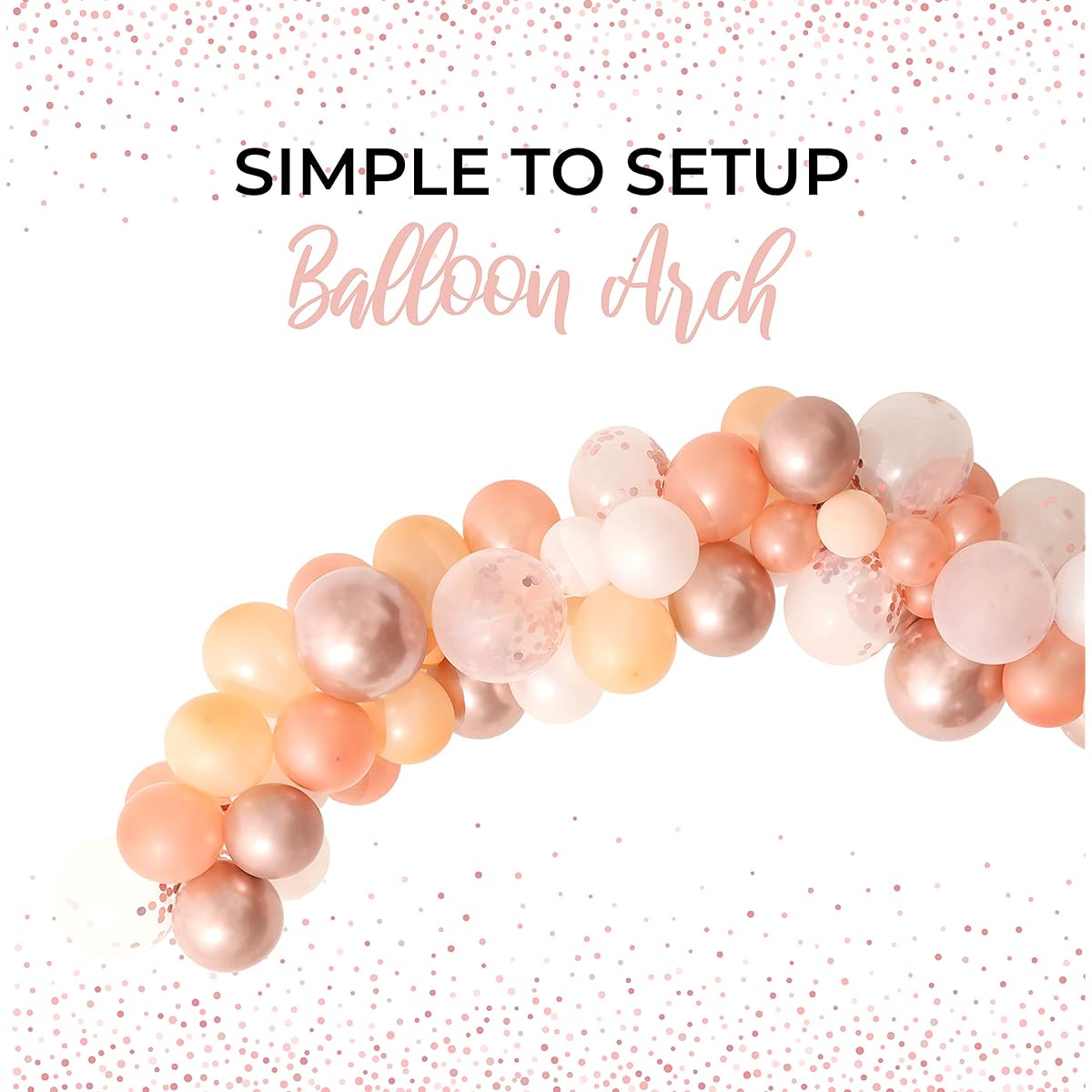 Bachelorette Party Decorations Set, Rose Gold Balloon Garland Kit, Bridal Shower Kit, Bridal Decorations Party, Bridal Shower Decorations Kit, Bachelorette Party Pack (Miss to Miss)