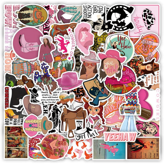 50 cowgirl stickers