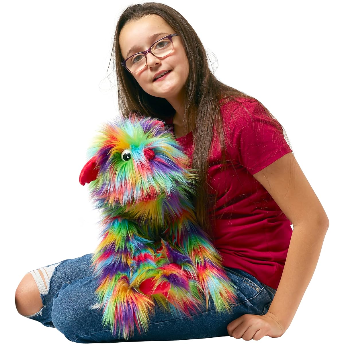 The Puppet Company - Monster - Rainbow Monster Hand Puppet - PC007710