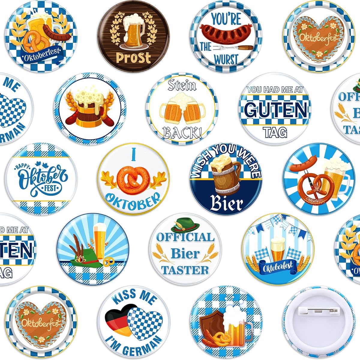 48 Mini Oktoberfest Buttons for Kids German Oktoberfest Party Favors Buttons Badges Bavaria German Beer Festival Oktoberfest October Festival Party Decorations Favors Supplies