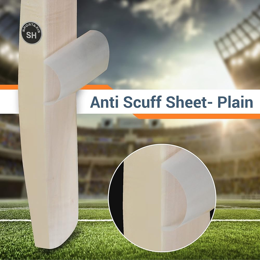 SPORTAXIS Premium Quality Cricket Bat Anti-Scuff Sheet - Transparent and Transparent Bat Sheet - Bat Protective Sheet