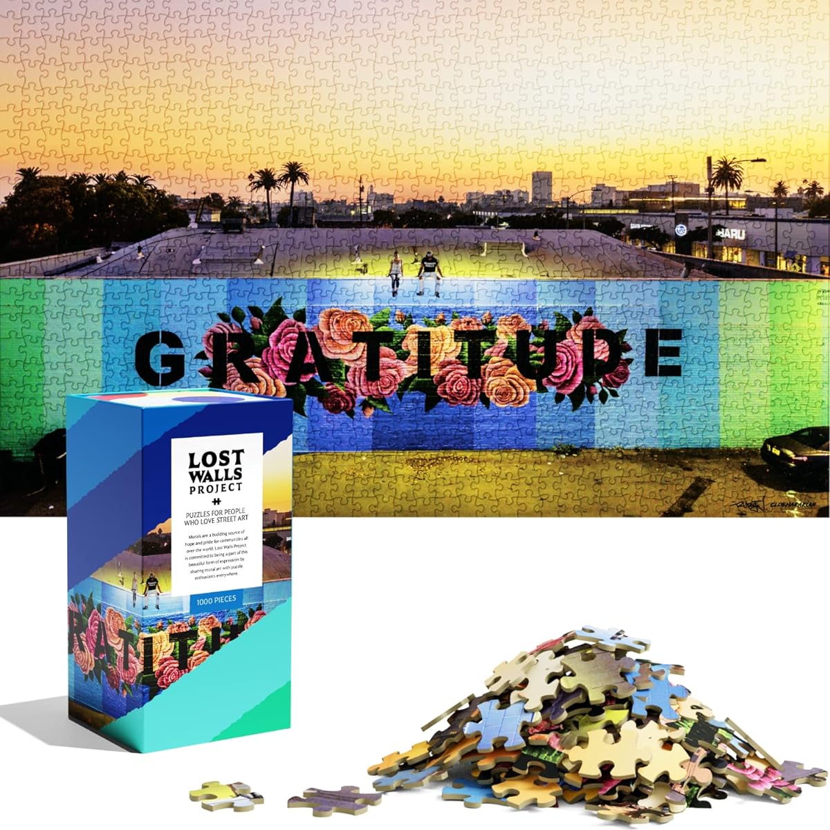 Lost Walls Project (Thank You) Cool Jigsaw Puzzle 1000 Pieces for Adults - 1000 Pieces Featuring Fun Walls from Around the World - Great Puzzle for Families and Teens - 20x29 Inches