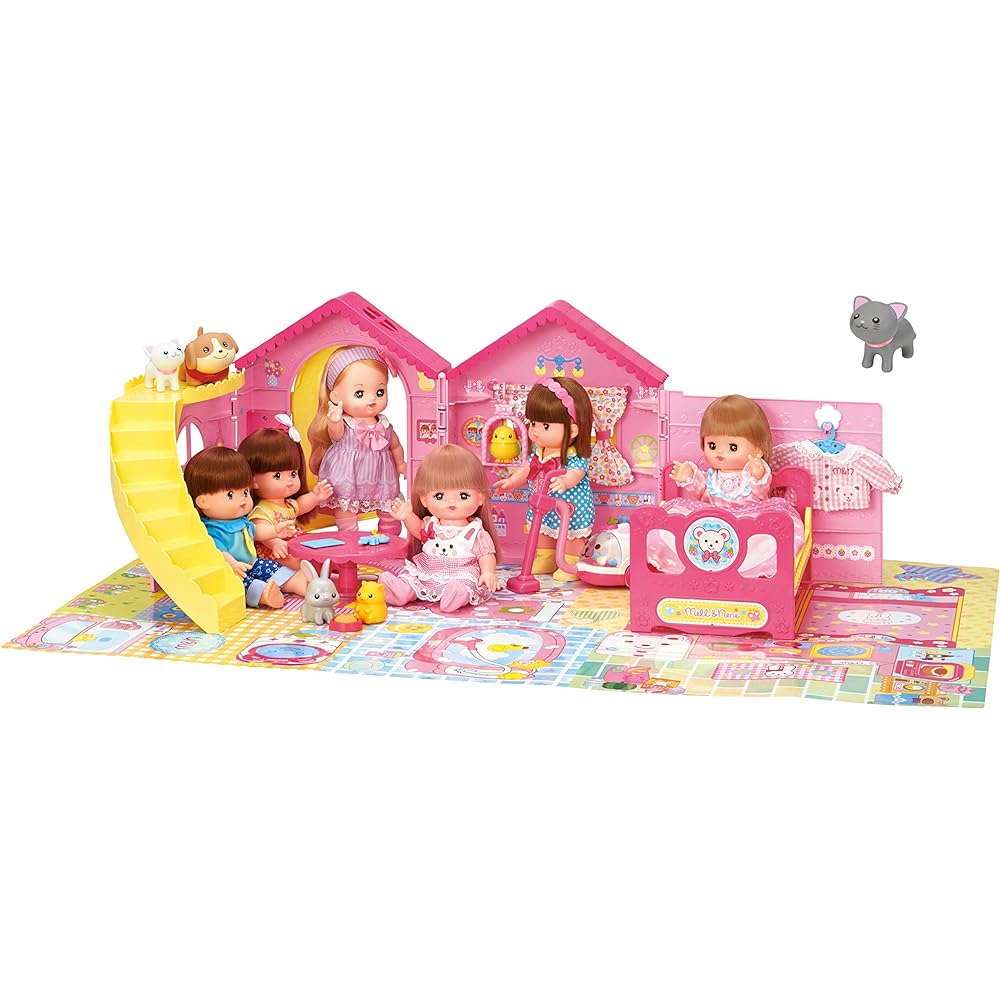 Mel-chan Osewa Parts Gather all the Kaidan Tsuki! Nakayoshi House (Black Cat Set) & Mel-chan New Year Parts You can also clean up! Bed for sleeping together [Set purchase]
