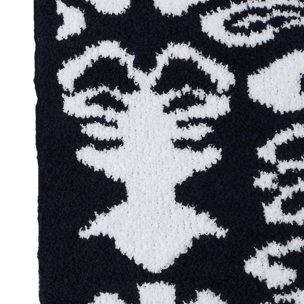 [Kashiwear] Blanket BBCH-DSK01 Half Throw-Damask Navy/White [Parallel Import]