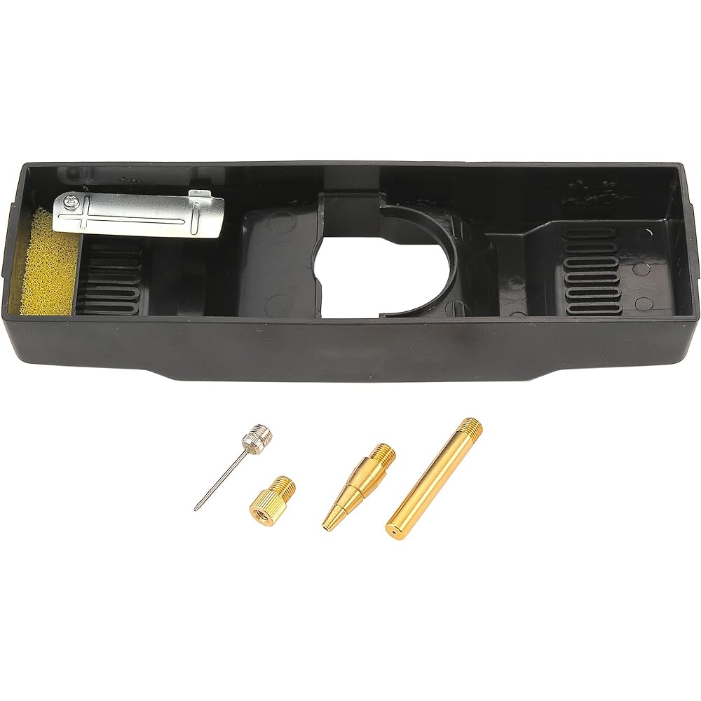 Kiso Power Tools Piston Type Compressor Convenient for inflating bicycles and balls [4 types of nozzles included] E1005