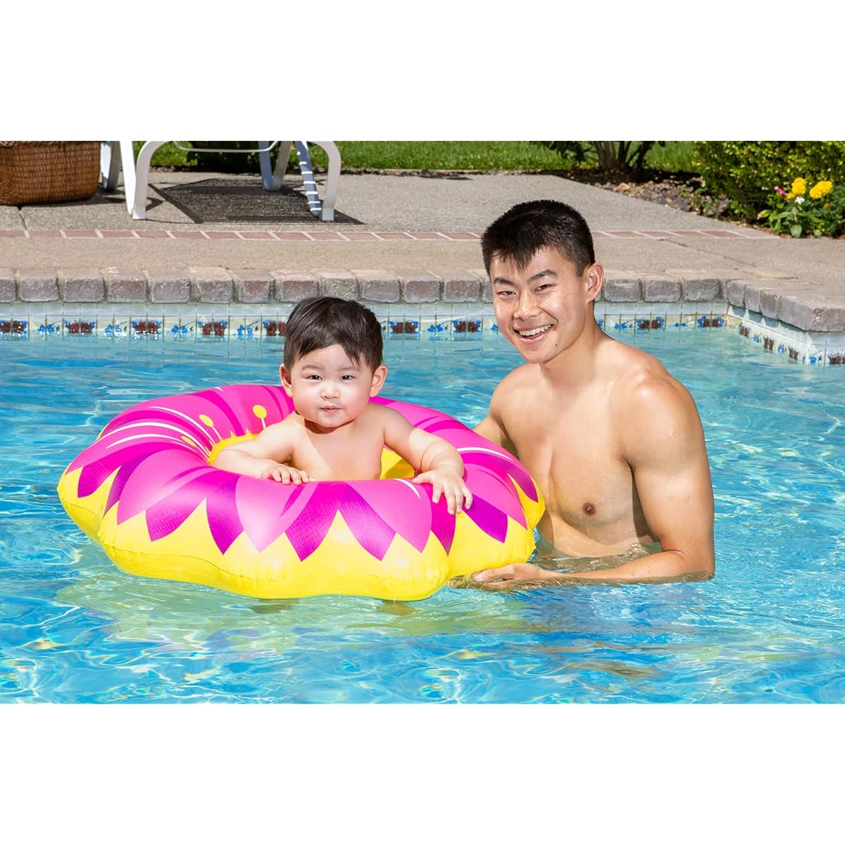 Poolmaster Flower Swimming Pool Baby Float Rider