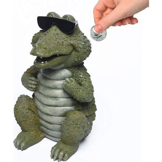 AMOIENSIS Alligator Piggy Bank for Kids Cute Piggy Bank Unique Piggy Bank for Boys Girls Teens Christmas Birthday Gift