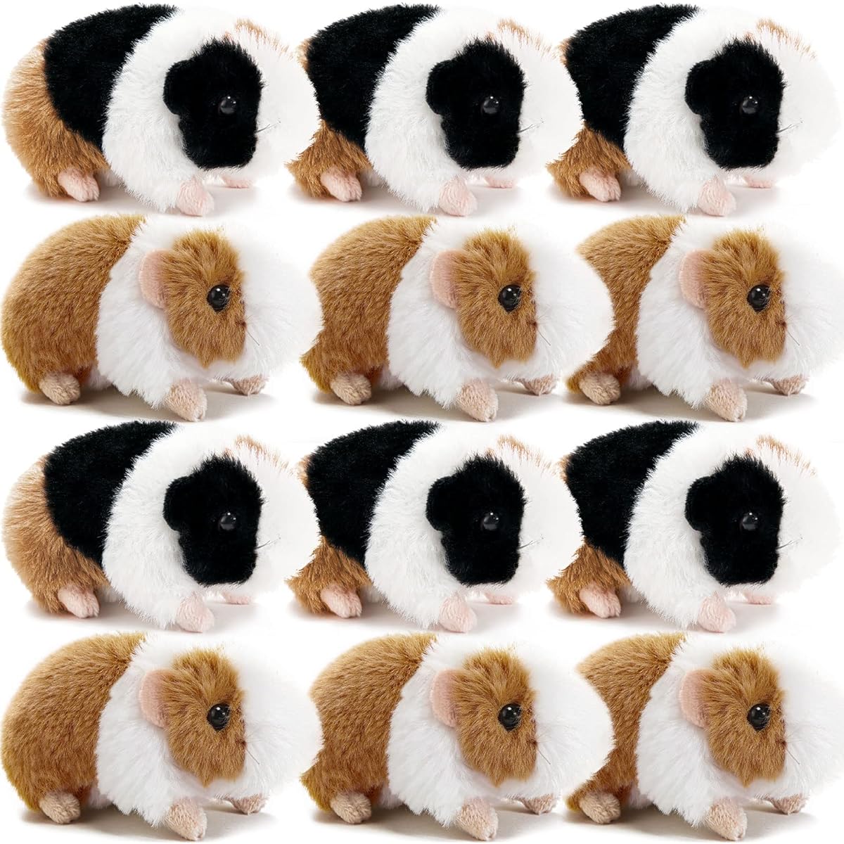 12 Pieces Cute Guinea Pig Stuffed Animals Bulk Stuffed Guinea Pig Plush Toys Small Plush Toys with Chains for Boys and Girls Party Favors Goodie Bag Fillers Carnival Giveaways Birthday Gifts 4"