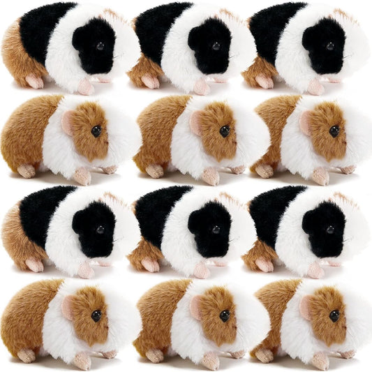 12 Pieces Cute Guinea Pig Stuffed Animals Bulk Stuffed Guinea Pig Plush Toys Small Plush Toys with Chains for Boys and Girls Party Favors Goodie Bag Fillers Carnival Giveaways Birthday Gifts 4"