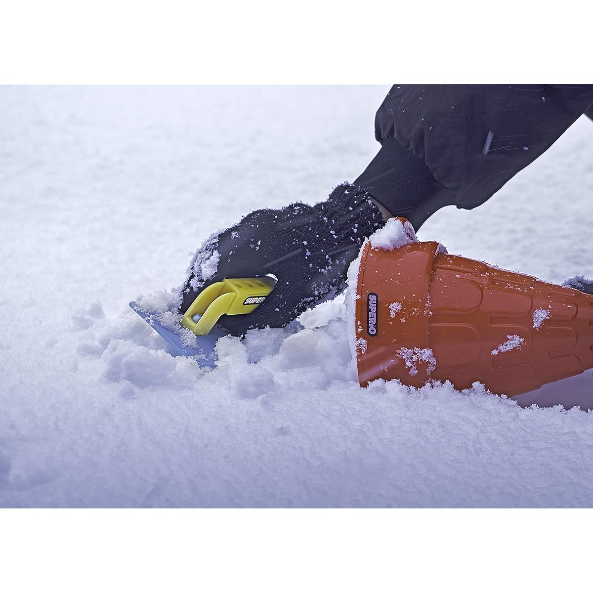 Superio Snow Play Toy Set Trowel Set 2 Pack Snow and Sand Kids Tools Yellow and Light Blue Kids Snow Play Set Snow Fort Beach Mansion Sand Castle