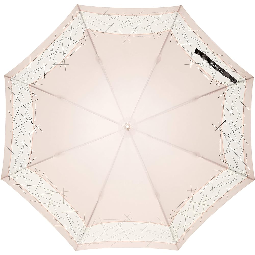 [Jill Stuart] AURORA 1JI 11036-36 Foil Stick Print Yarn-dyed Bicolor Long Umbrella Women's Grayish Pink Japan Rib 60cm (FREE Size)
