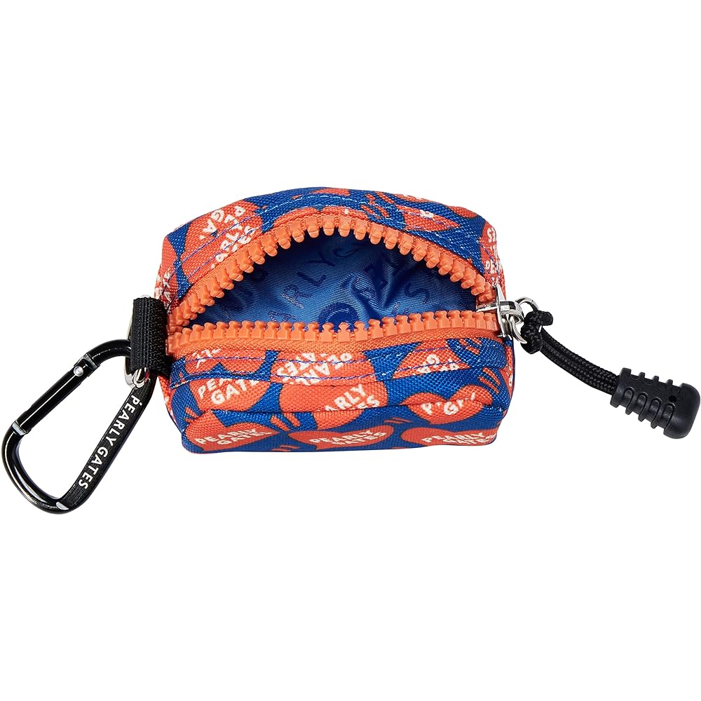 [Pearly Gates] Ball pouch [Pop heart pattern] (carabiner hook specification) / Golf accessory case / 053-2184405 111_Blue base