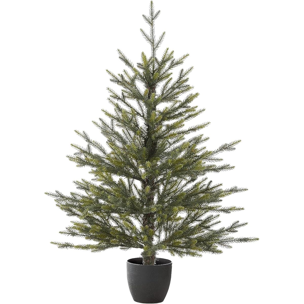 National Tree Company Woodward Pine Christmas Tree with Black Pot Base 3'