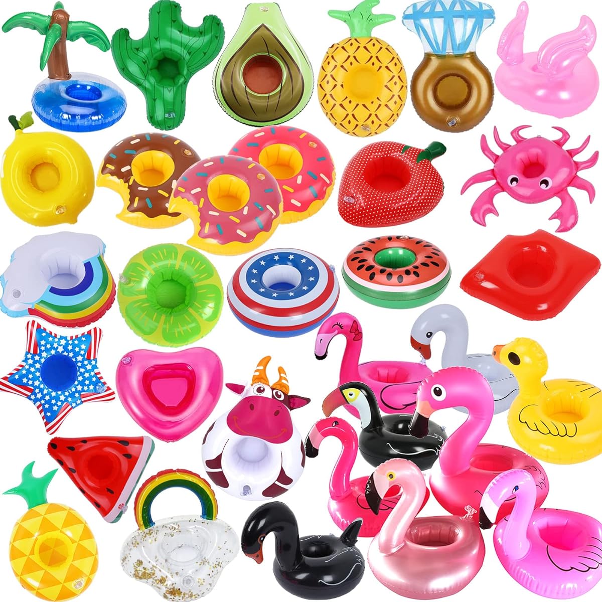 Inflatable Drink Holder Drink Float Inflatable Pool Cup Holder Coaster for Pool Party