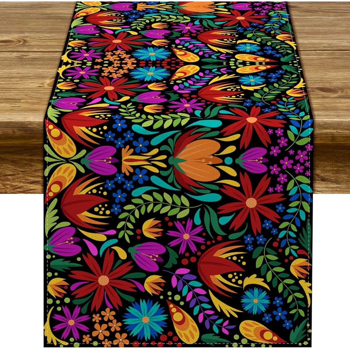Pudodo Day of the Dead Table Runner Dia De Los Muertos Altar Decorations for Festival Holiday Party Kitchen Dining Room Home Decorations