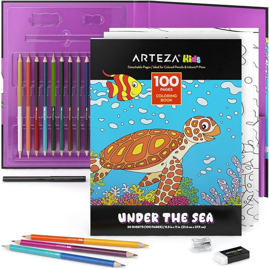 Arteza Kids Water Animals Coloring Kit
