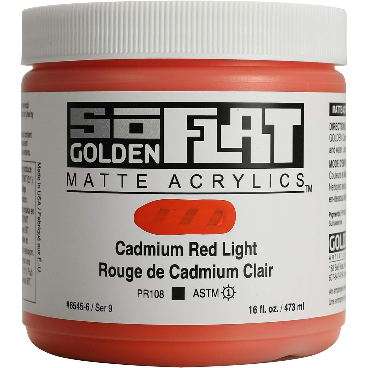 Golden SoFlat 473ml 6545 Cadmium Red Light 13186545