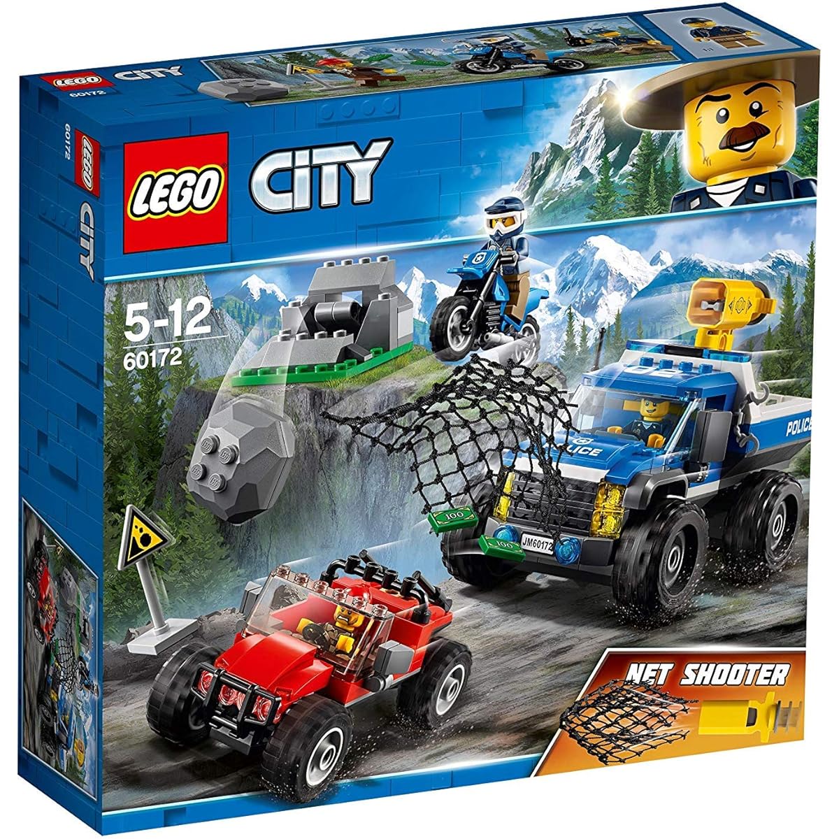 LEGO City Mountain Police Car and Police Bike 60172 Blocks Toys for Boys Cars