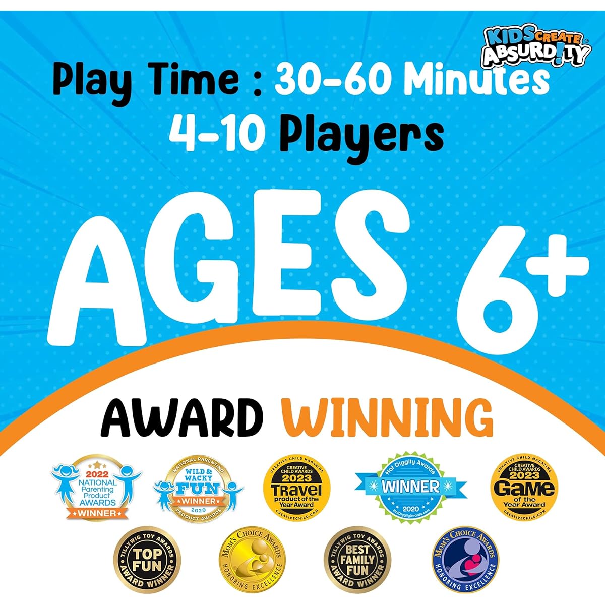 Kids Create Absurdity 2 Pack Set: A Funny Laugh Until You Cry Card Game for Kids Boys Girls Fill in the Blank
