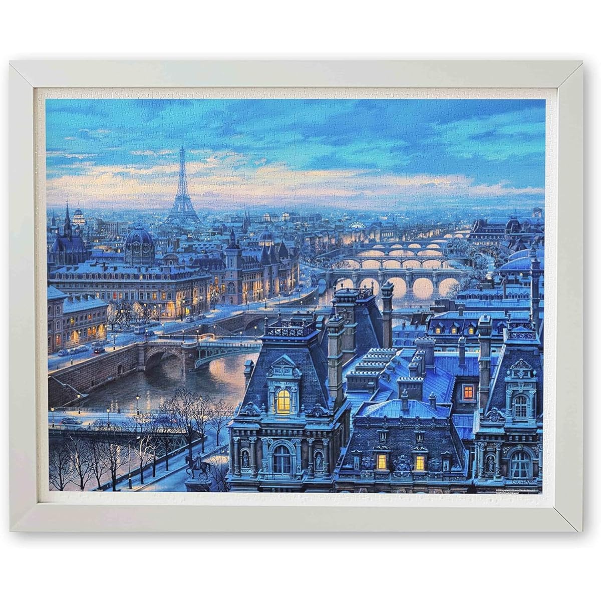 Pintoo 2000 Piece Plastic Jigsaw Puzzle [Evgeny Lushpin_Seine River] (59X73cm) Difficult for Adults, No Pieces, Clicks into Place [H2841]