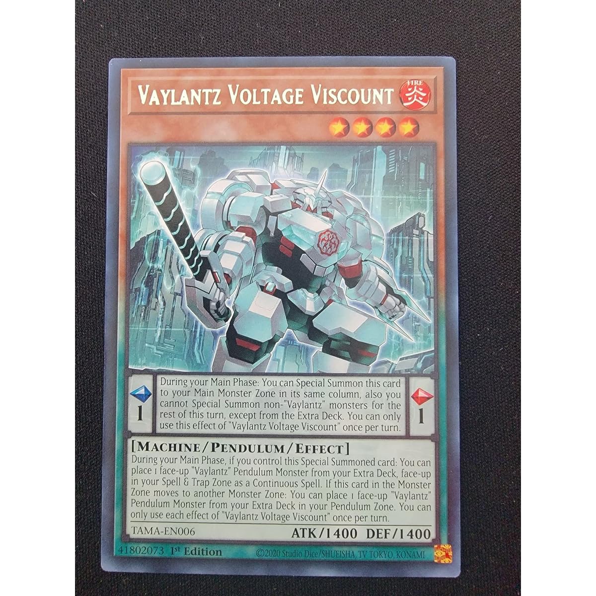 Vaylantz Voltage Viscount - TAMA-EN006 - Tactical Masters - Rare - 1st Edition.