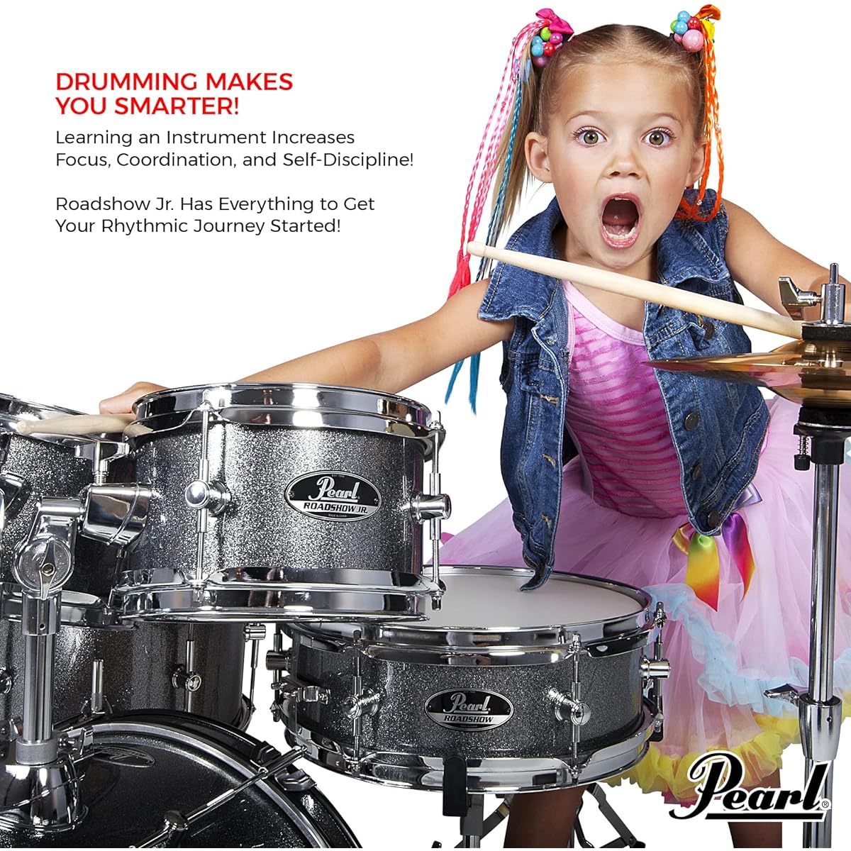 Pearl Junior Size Drum Set ROADSHOW JR. Jet Black RSJ465/C #31