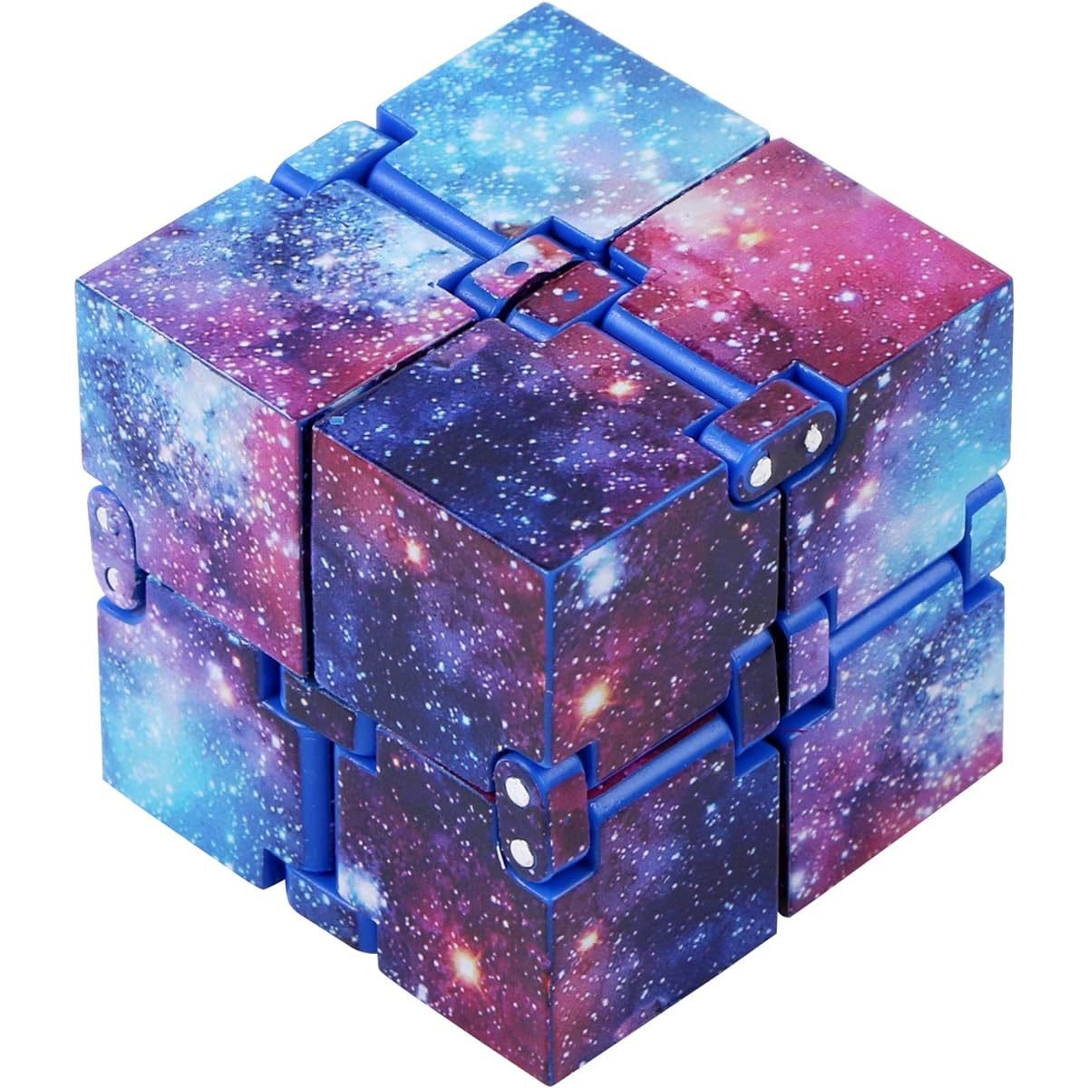 CABAX Infinity Fidget Cube for Kids and Adults, Stress and Anxiety Relief, Cool Hands, Mini Kill Time Toy, Infinity Cube ADHD (Galaxy Space)