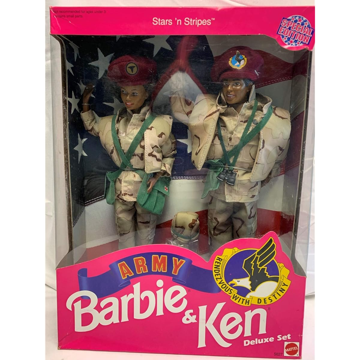 Stars 'n Stripes ARMY BARBIE & KEN Deluxe Set African American
