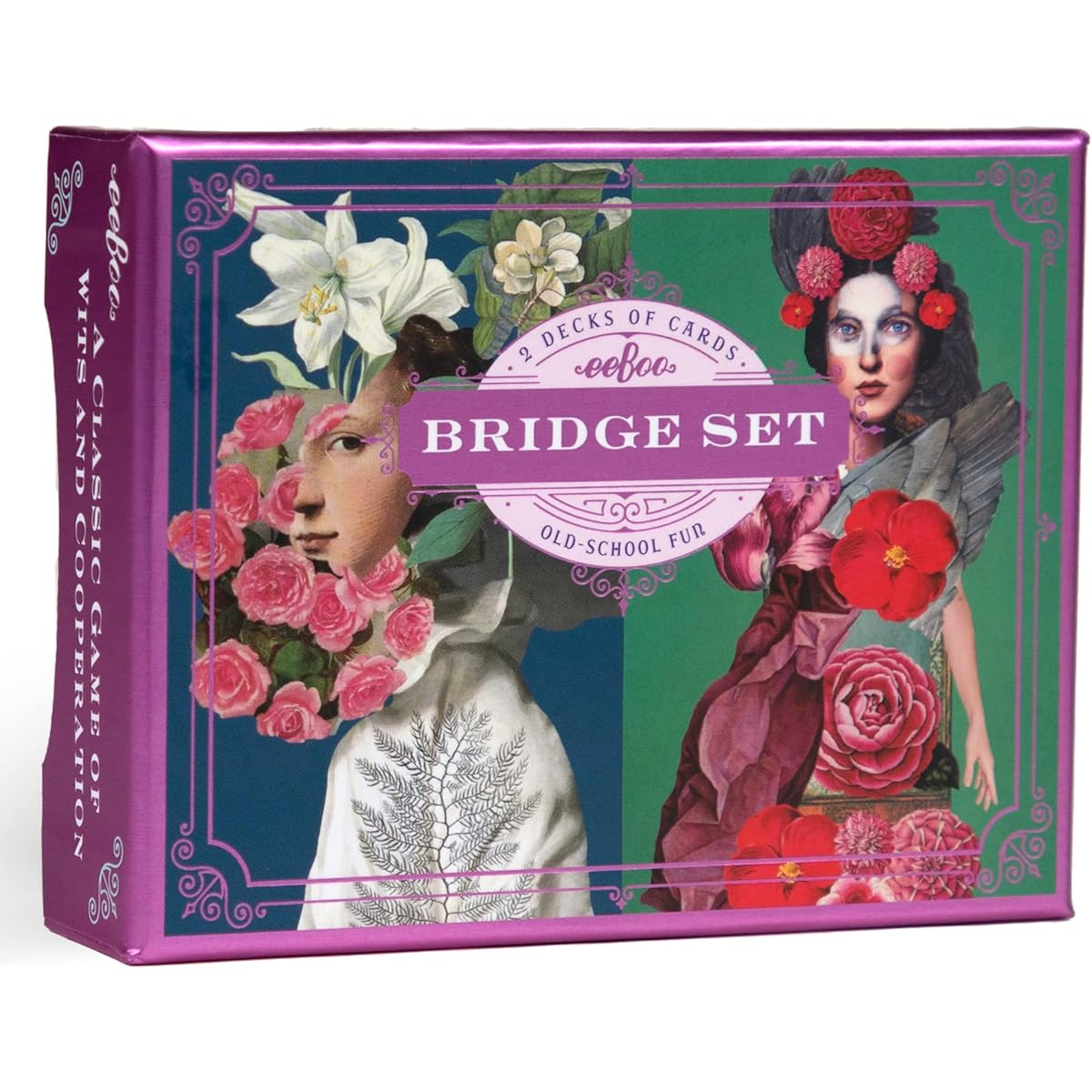 eeBoo Piece and Love Sarah's from The Garden Bridge Playing Card Set (2 Decks) Ages 14 and Up