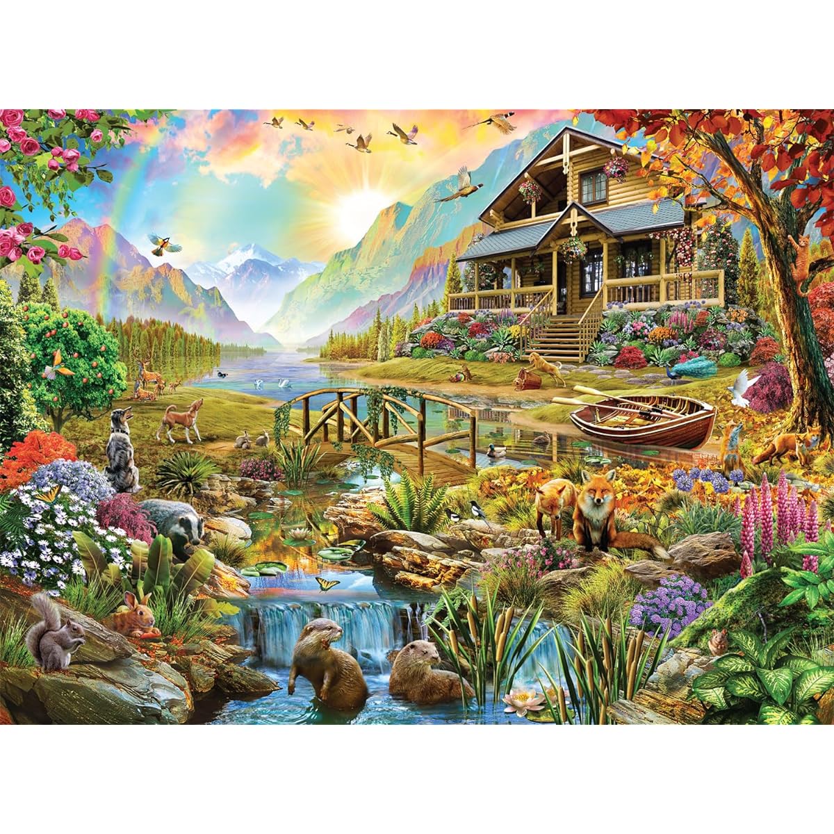Buffalo Games - Countryside Paradise - 1000 Piece Jigsaw Puzzle for Adults - Challenging Puzzle Perfect for Game Night - Finished Size 26.75 x 19.75