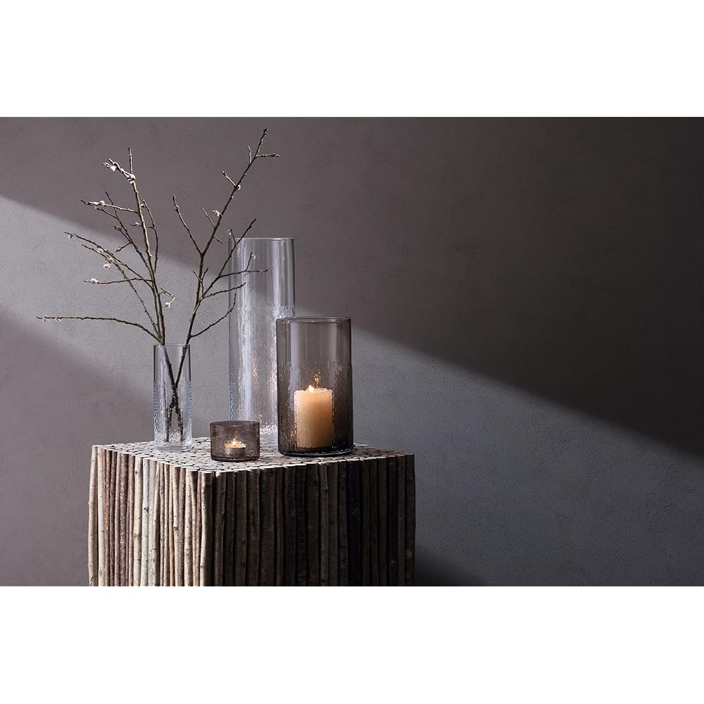 LSA WICKER VASE H20 TAUPE Brown W7xD7xH20cm