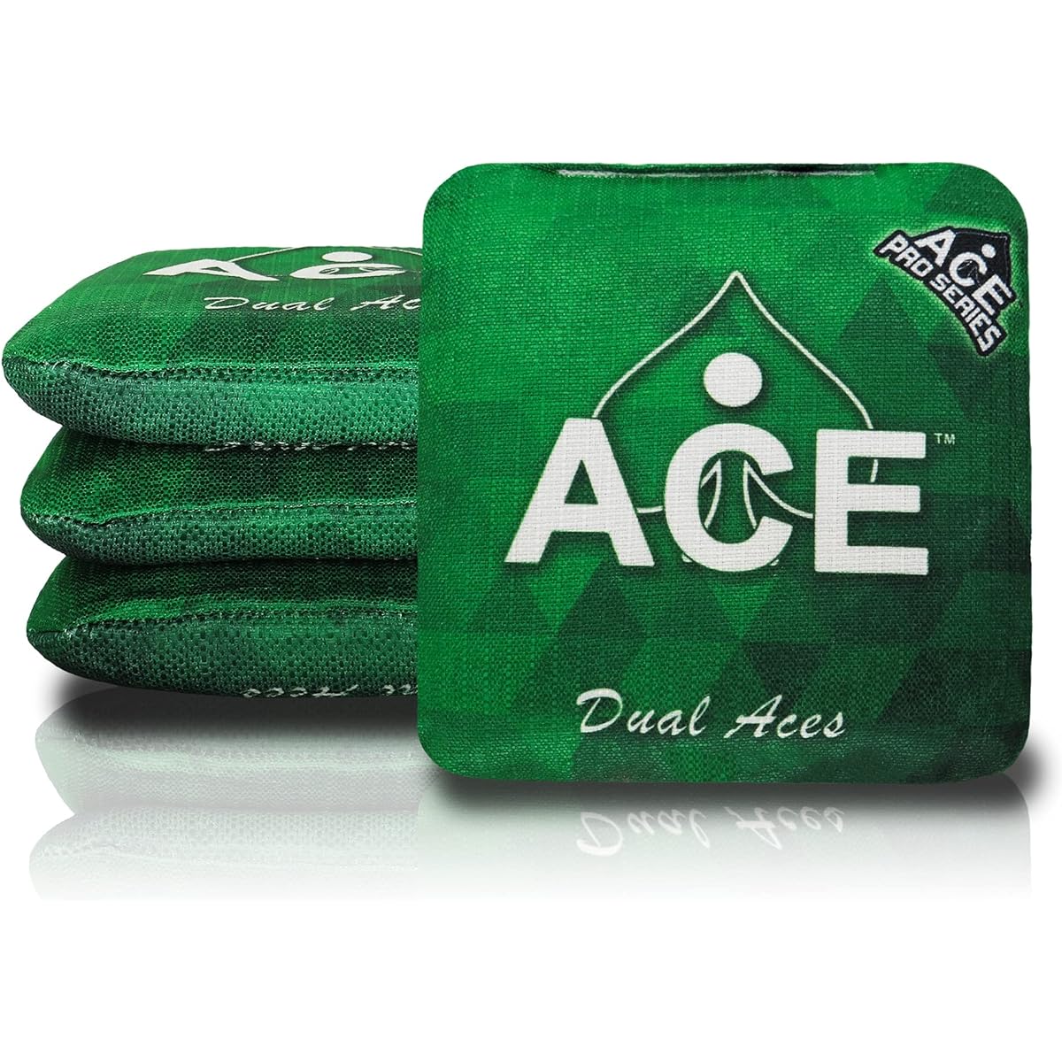 CornholeAce Dual Ace - Green (4-Pack) - ACL Pro Stamped