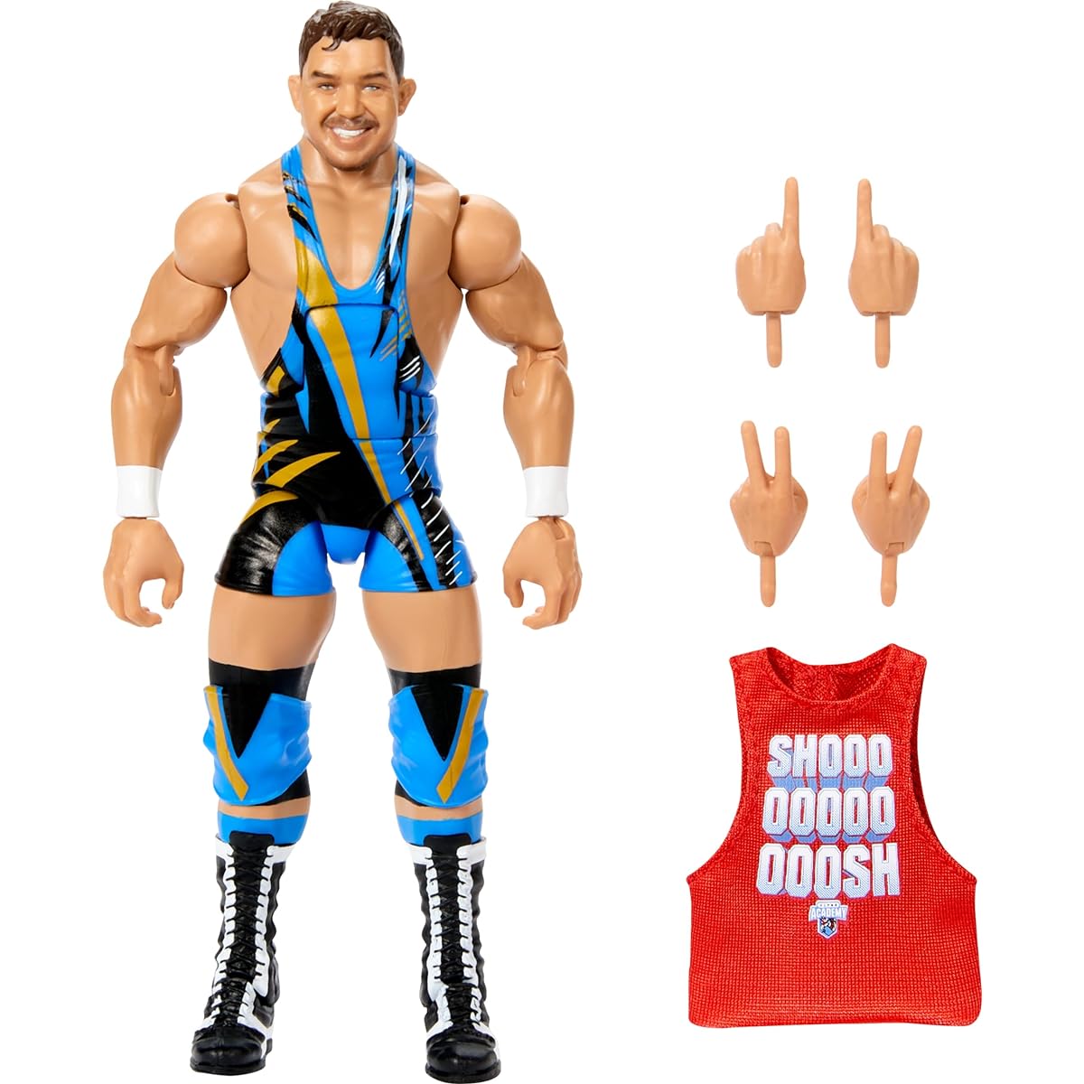 WWE Elite Action Figure & Accessories 6" Collectible Chad Gable with 25 Articulation Points, Lifelike Look, Interchangeable Hands