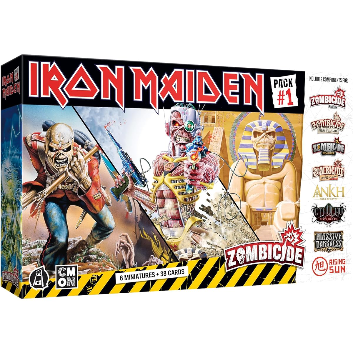 CMON Zombicide Iron Maiden Character Pack #1 Iron Maiden Miniature Set Zombicide 2nd Edition Ages 14+ 1-6 Players 60 Minute Playtime