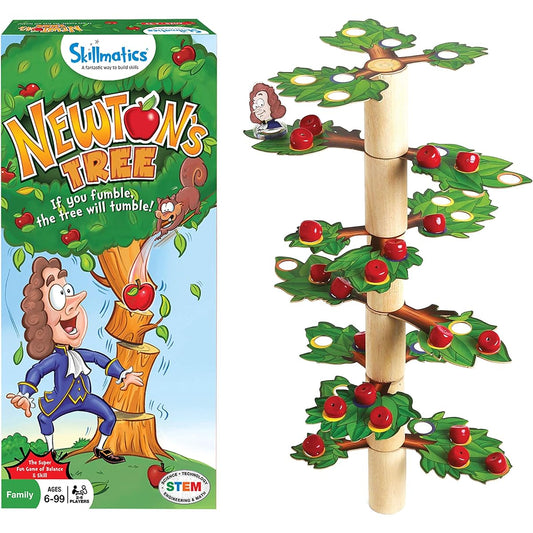 Skillmatics Newton's Tree Fun Family Game - Tumbling Tree Balancing, Stacking, Strategy, Skill Building - Gift for Kids Ages 6-99 - Rectangular Box