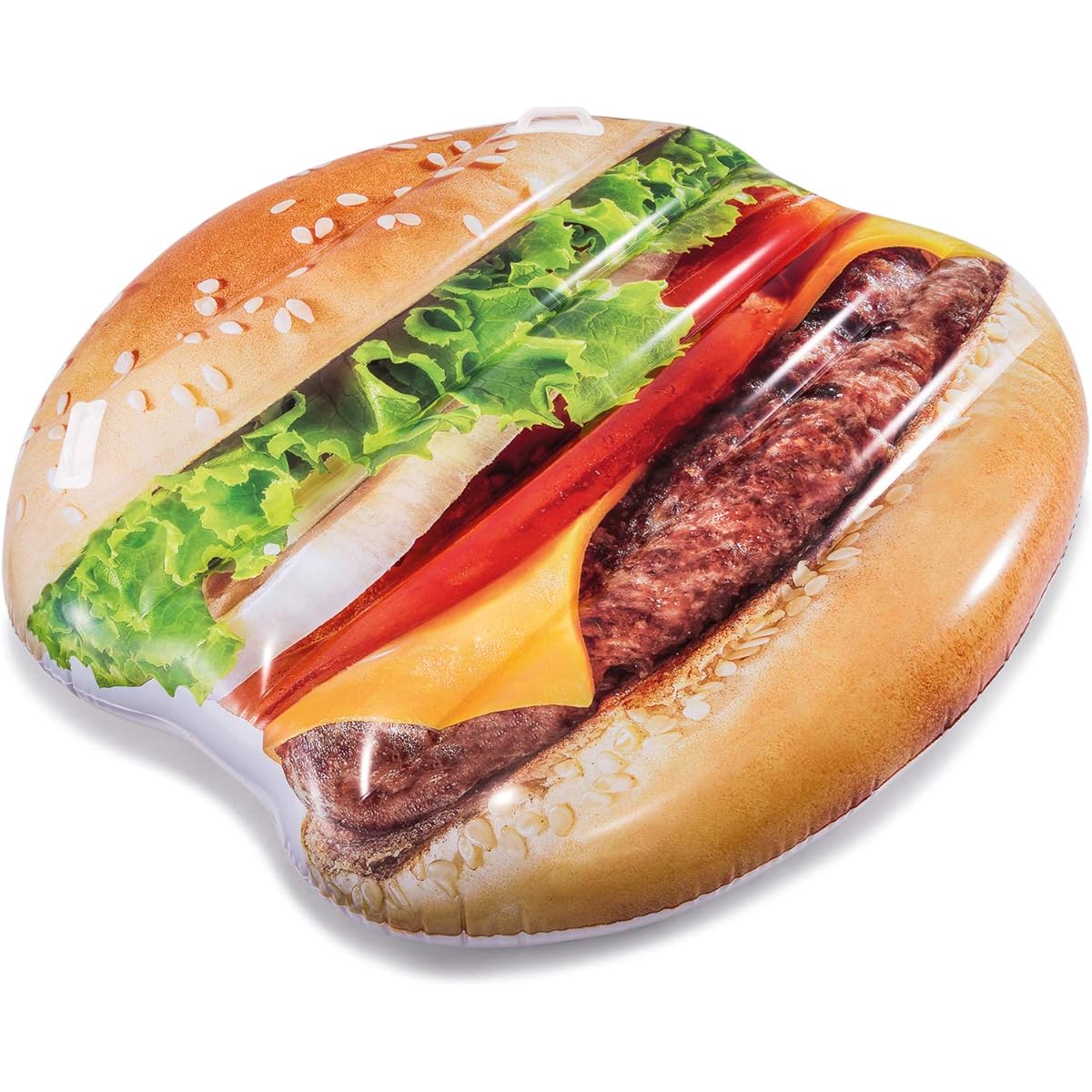 Intex Juicy Hamburger Inflatable Island 53" x 50" x 9"