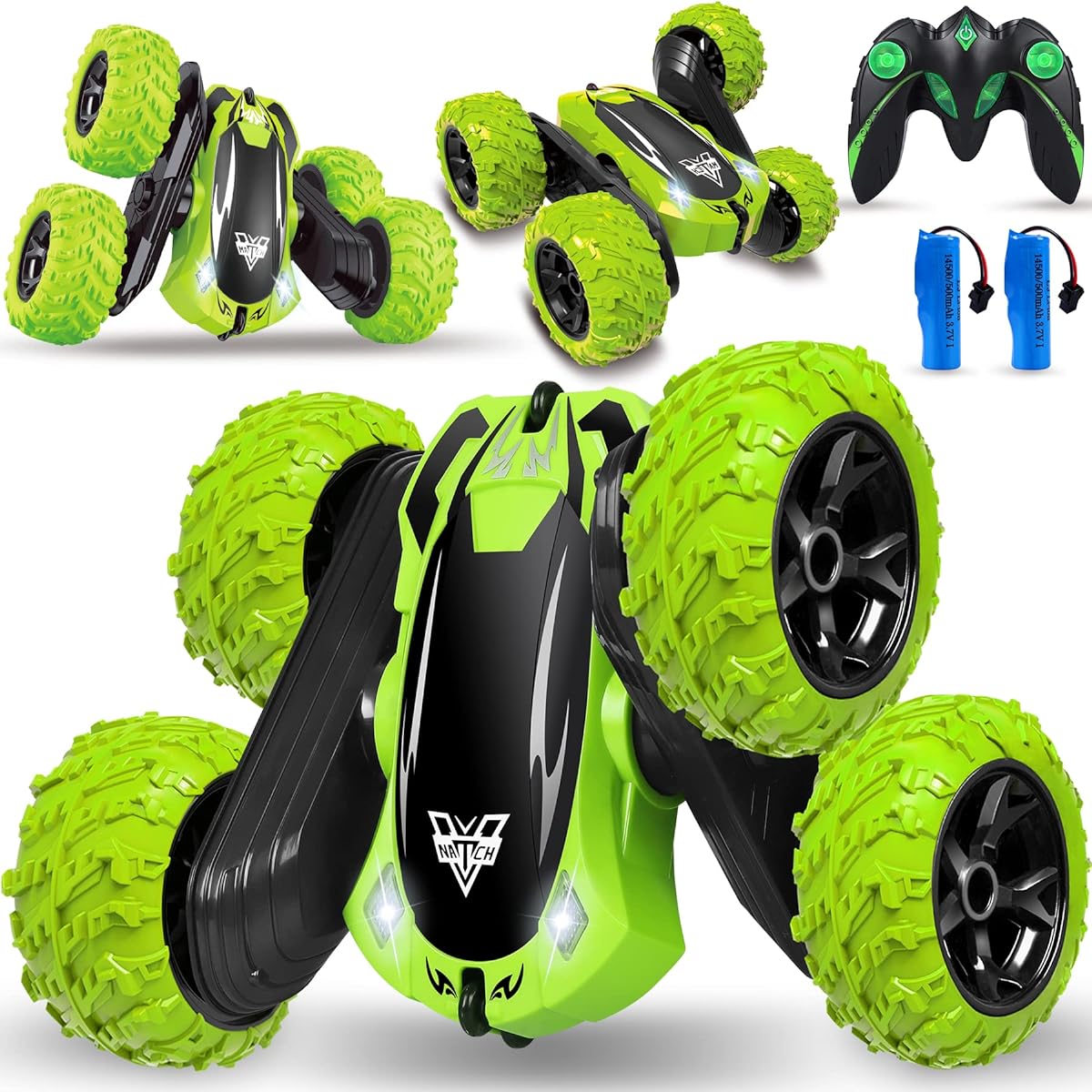 Remote Control Car 4WD Double Sided 360° Rotation RC Car with Headlights Stunt Car Toys Kids Toy Gift Car for 6 7 8 9 10 11 12 Year Old Boys