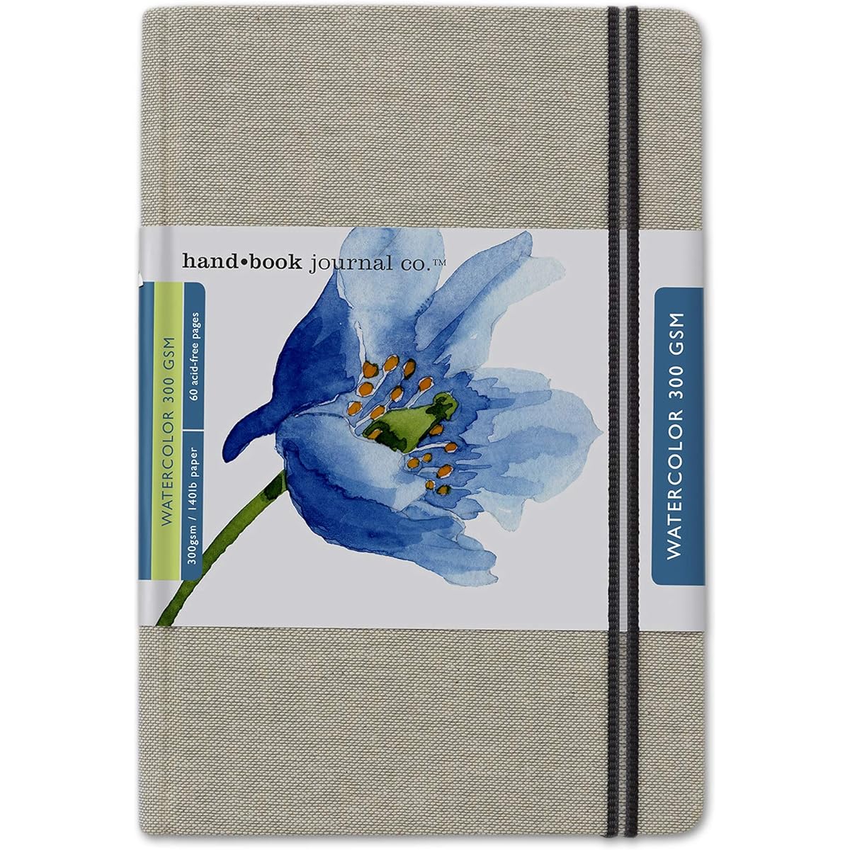 Travelogue Artist Heavyweight Watercolor Journal, Large Portrait, 8-1/4 x 5-1/2 Inches