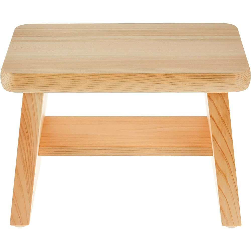 DAIWA Industrial Bath Chair, Wooden Hinoki, Made in Japan, Mildew Resistant, Water Repellent, Regular Size, 21cm, IR-21