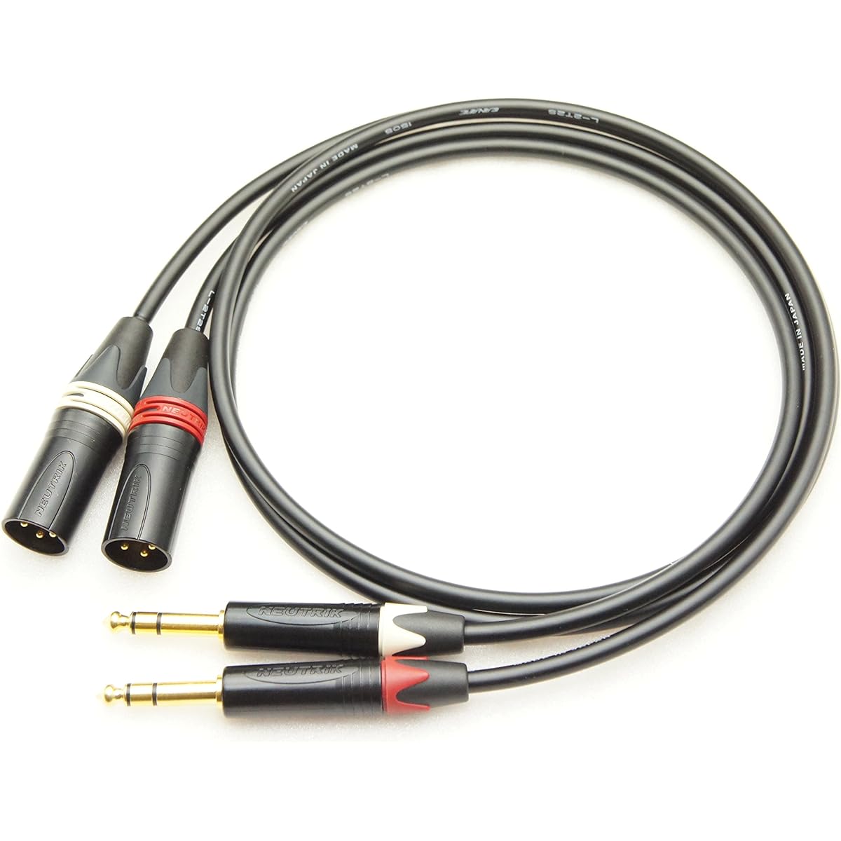 CANARE L-2T2S TRS (stereophone)-XLR (male) 2 pairs conversion cable (20m)