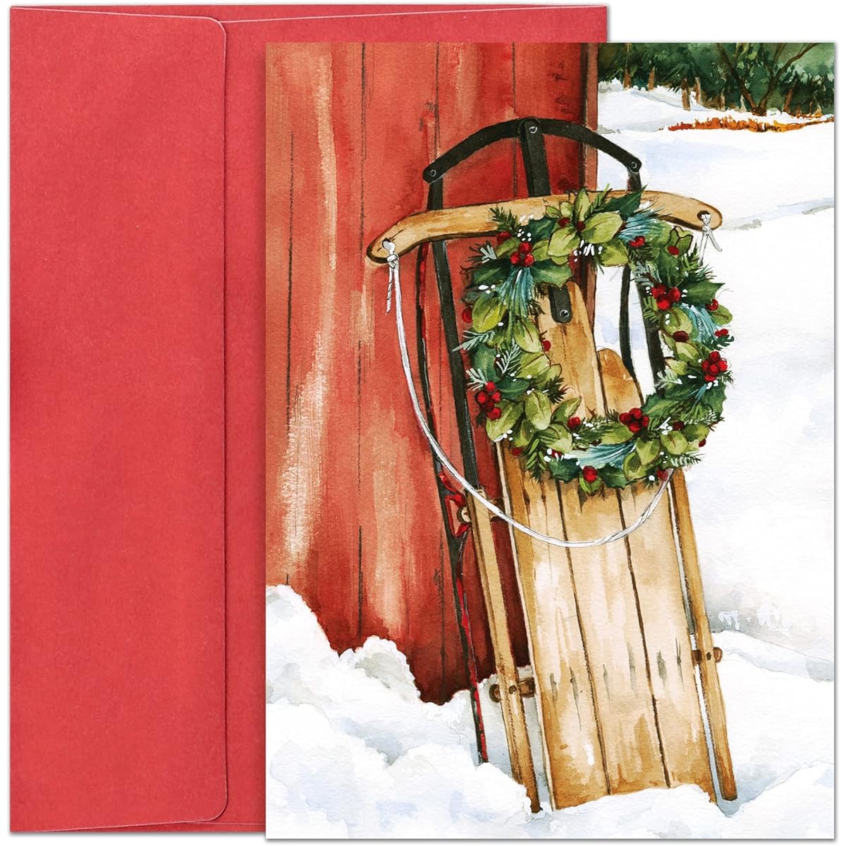 Masterpiece Studios Hollyville 16 Christmas Cards in Commemorative Box - Young Days 5.6" x 7.8"