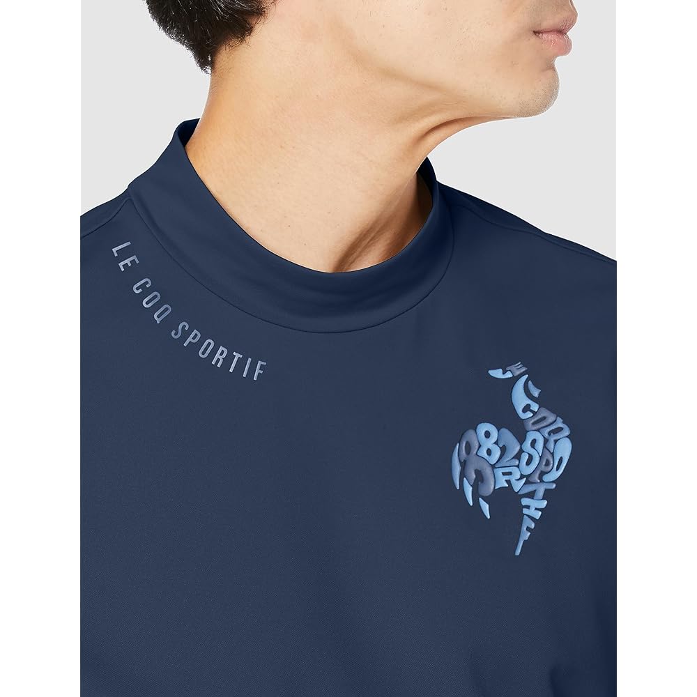 [Le Coq Sportif] Mock Neck Short Sleeve Shirt Simple Stretch Sweat Absorbent Quick Drying UPF50+ Sunscreen Golf QGMWJA03 Men's