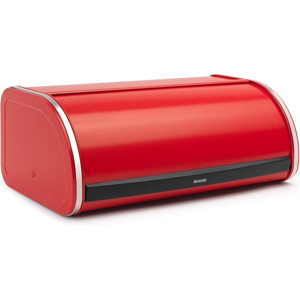 Brabantia Bread Bin Roll Top Storage for Bread, Condiments, and Snacks Made in Belgium Terracotta Pink 304781