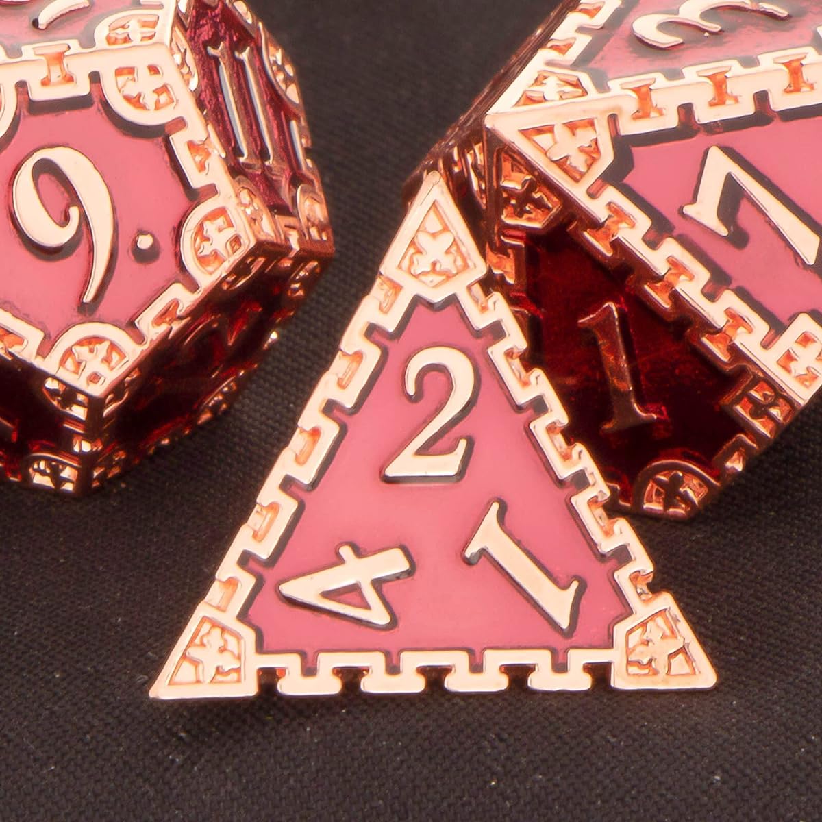 Cool Metal Polyhedral Dice Set D20 D12 D10 D8 D6 D4