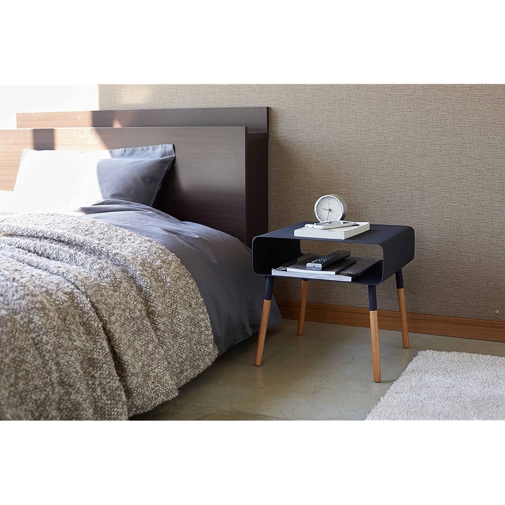 Yamazaki Jitsugyo (Yamazaki) Low Side Table Black Approx. W35 x D35 x H35cm Plain PLAIN Low Table Side Table 4230