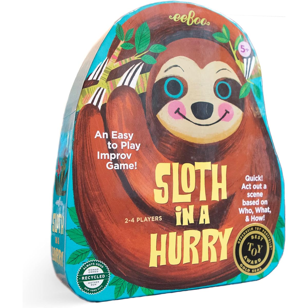 eeBoo Rush Sloth Action Game Fast-moving Improvisation Game Ages 3+