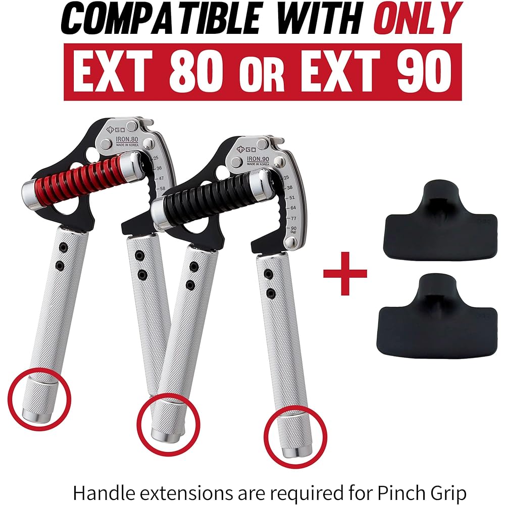 GD Pinch Grip for GD IRON GRIP EXT Models Finger Strengthener Hand Grip Exercise Strengthening Premium Adjustable Hand Gripper for Climbers