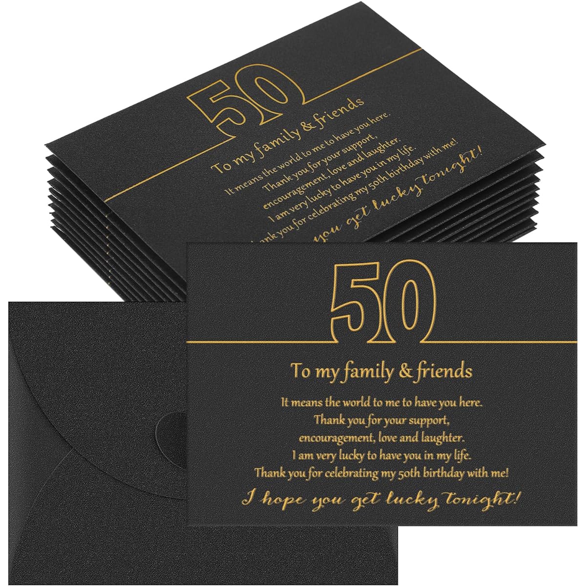 Sayglossy 50th Birthday Favors for Guests Lottery Ticket Gift Ideas - 100 Ticket Ticket Holders, Cheers to 50, Gift Envelopes with Heart Clasps and Thank You Messages, 4.3x3.15 Inches
