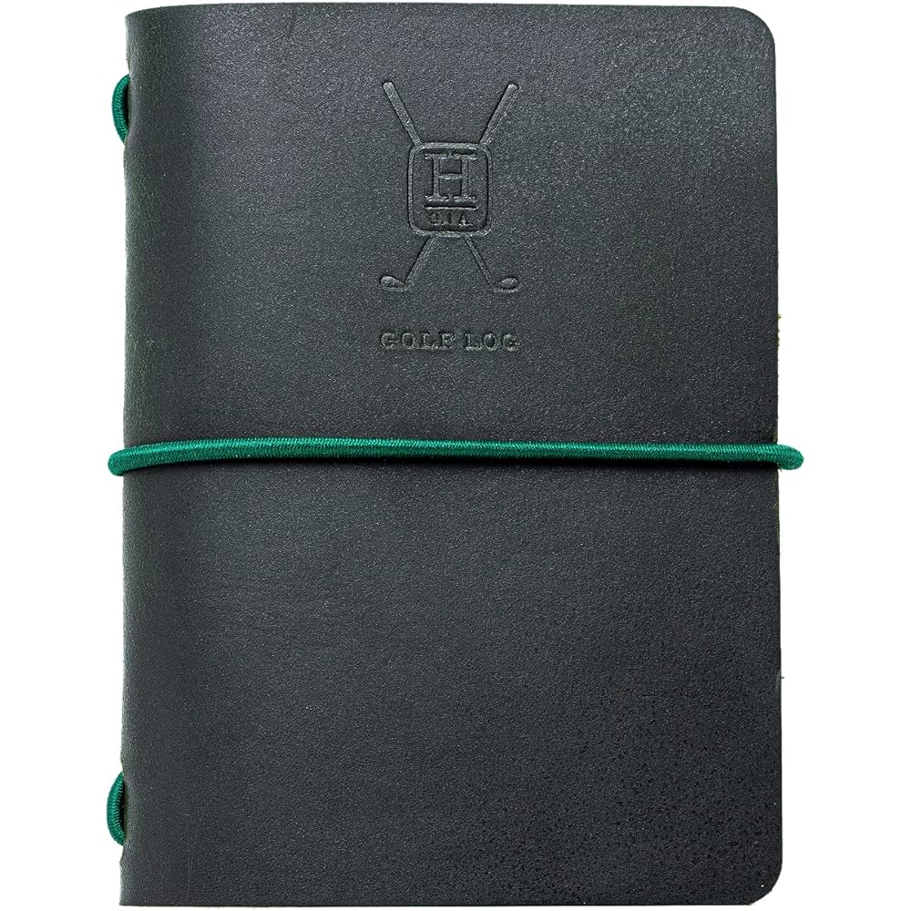 Handy Picks Leather Golf Logbook Handmade Refillable Includes Golf Log and Yardage Book